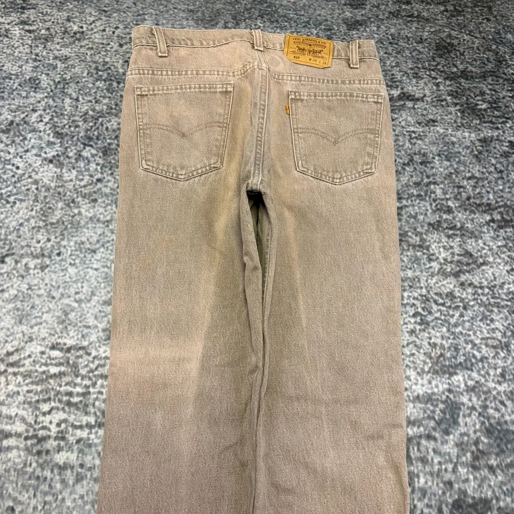 VTG Levi's 517 Orange Tab Jeans Mens 32x29 Brown Faded Bootcut Western 80s 90s